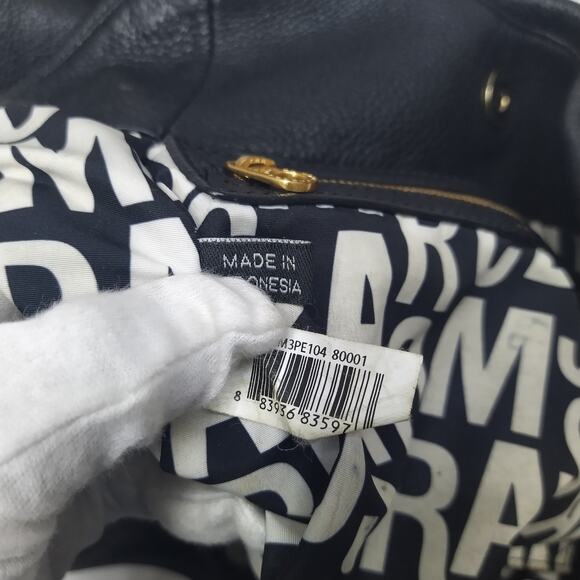 Marc By Marc Jacobs Black Pebbled Leather Double Handles Shoulder Bag - Picture 16 of 16